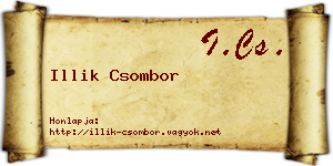 Illik Csombor névjegykártya